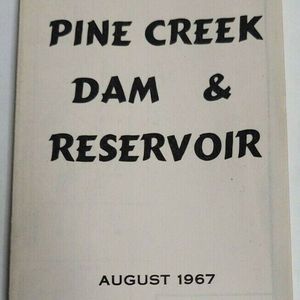 Pine Creek Dam Reservoir Tulsa Map 1967 Army Corps of Engineers Brochure
